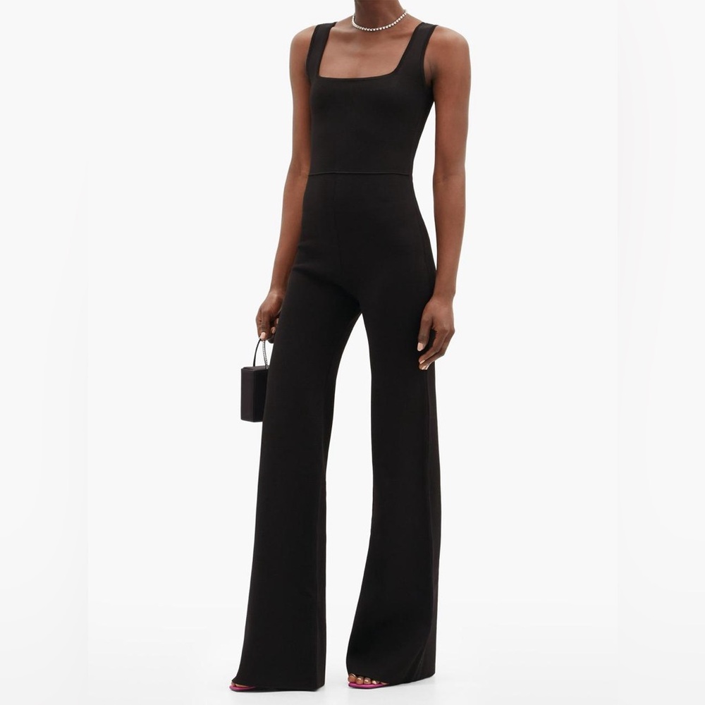 Gauge81 Black Wide-Leg Jumpsuit with Square Neckline